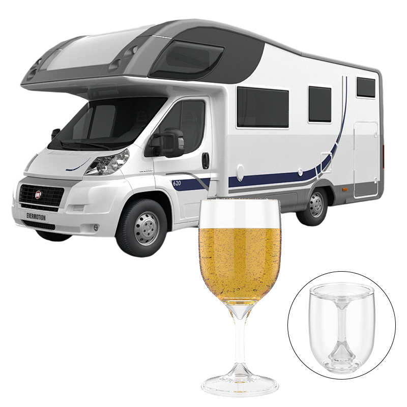 Wine & Beer Emporium - Składane kieliszki do wina, przezroczyste, z