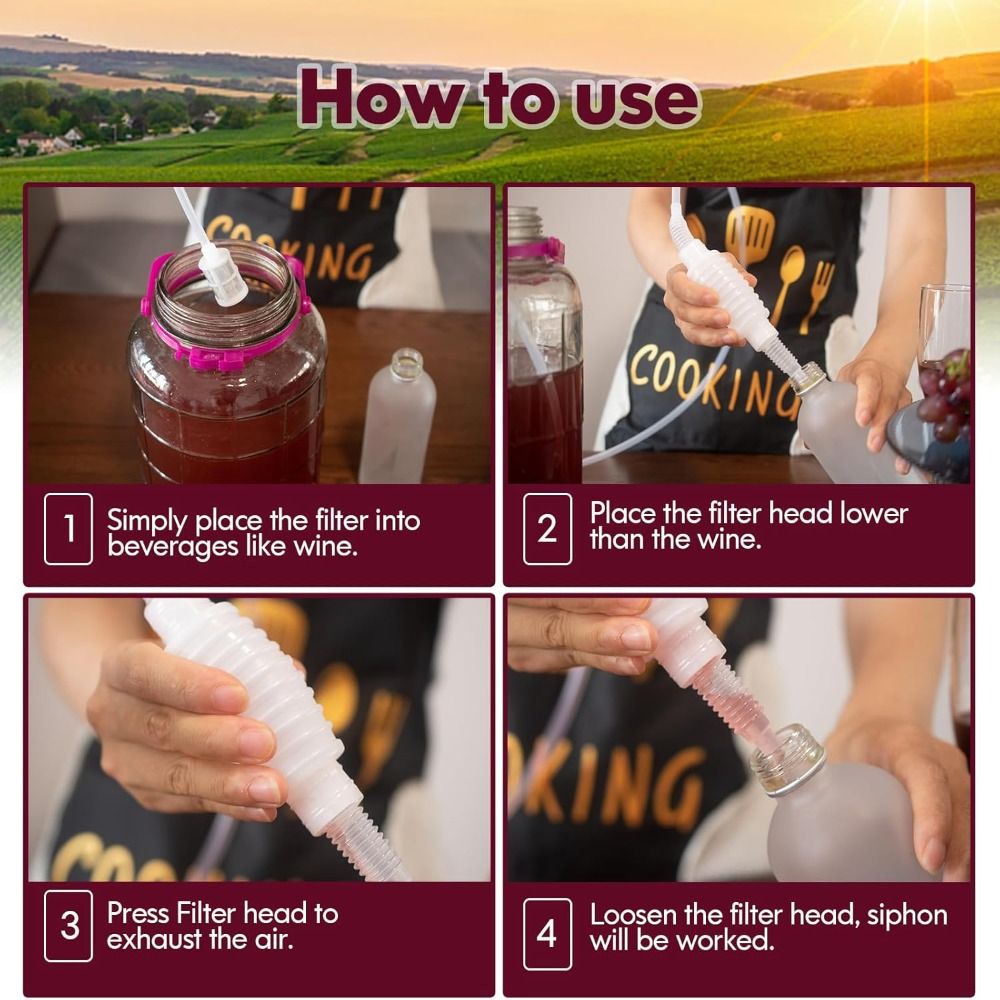Wine Beer Food - Nowa plastikowa rurka do syfonu do